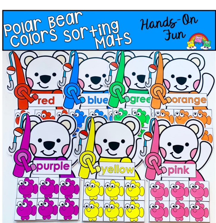 Polar Bears Color Sorting Mats