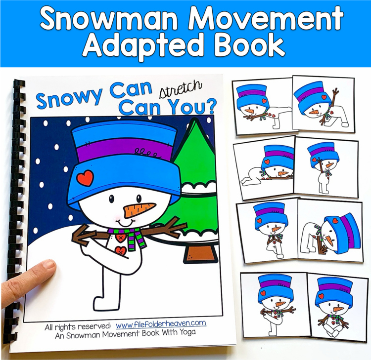 Snowman Movement Adapted Book | Brain Breaks Gross Motor | SPED Autism OT PreK