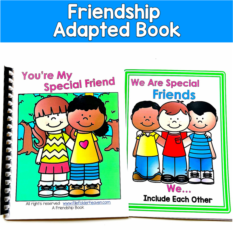 Friendship Social Story Adapted Book | Kindness Social Skills | SLP SPED Autism