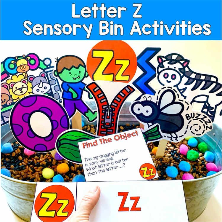 Letter Z Activities | Hey Riddle Riddle Sensory Bin Riddles | SLP SPED Autism
