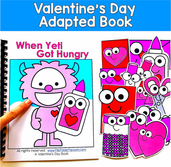 Valentine's Adapted Book | WH Questions Sequencing Vocabulary | SLP SPED Autism