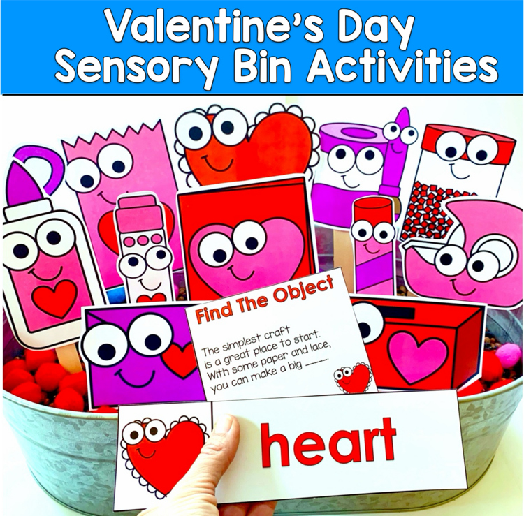 Valentine's Day Hey Riddle Riddle Sensory Bin Riddles | Inferences | SLP SPED