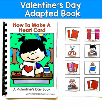 Valentine's Day Adapted Book | How-To Sequencing Vocabulary | SLP SPED Autism