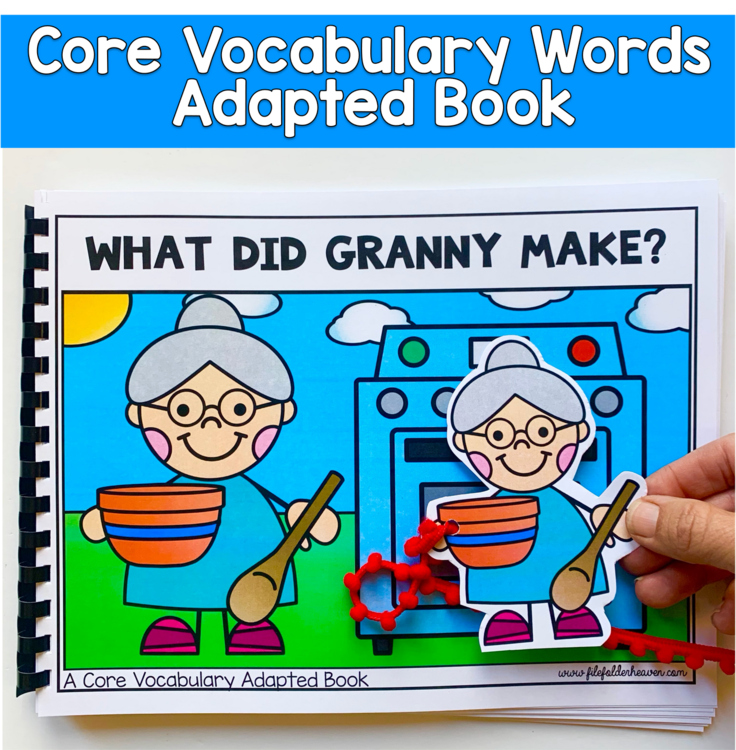 Core Words Adapted Book And Activities:  "What Did Granny Make?" Core Word Make