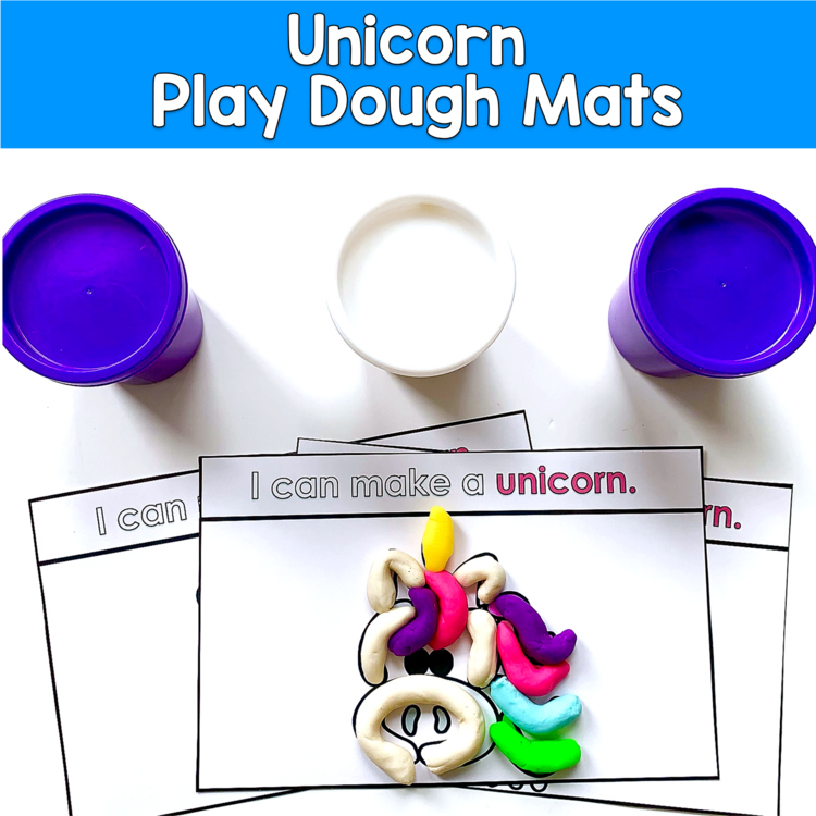 Unicorn Play Dough Mats | Fine Motor Activity | Preschool & Special Education