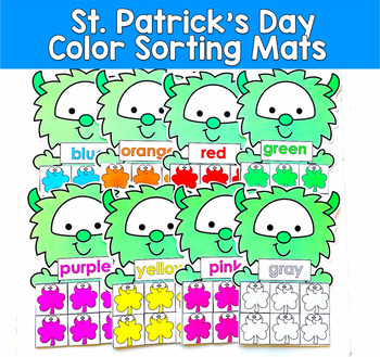 St Patrick's Day Color Sorting Mats | Identify & Sort Colors | SLP SPED Autism