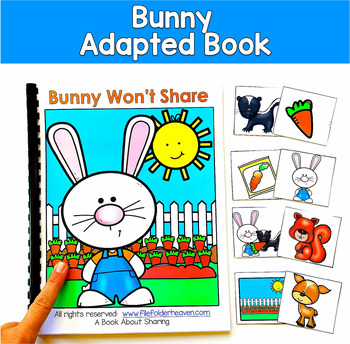 Bunny Adapted Book | Social Skills Sharing Core Words | SLP SPED Autism