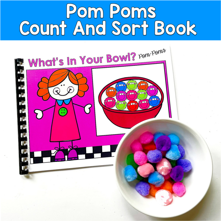 Pom-Pom Count & Sort Activity Book | Counting Patterns Math | PreK SPED Autism