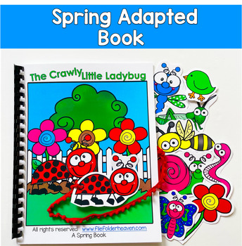 Spring Adapted Book: The Crawly Little Ladybug | Prepositions, WH Questions