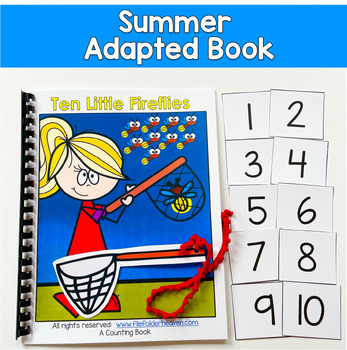 Summer Counting Adapted Book & Math Activities | Ten Little Fireflies
