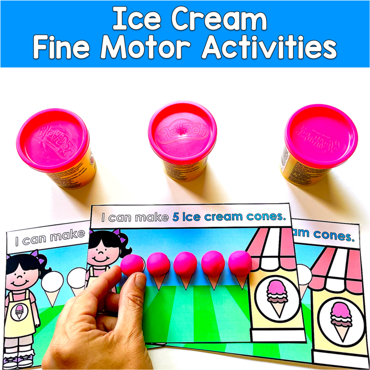 Ice Cream Fine Motor Tasks | Morning Tubs Play Dough | OT SLP SPED Autism