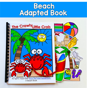 Beach Adapted Book: Crawly Little Crab | Prepositions WH Questions | Pre-K SPED