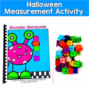 Halloween Measurement | Monster Snap Cubes Ruler | Math PreK SPED Autism Center