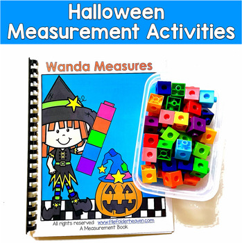 Halloween Measurement Activity | Witch Snap Cubes Ruler | Math PreK SPED Autism