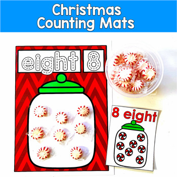 Christmas Counting Mats | Numbers 1-10 Fine Motor | Math OT SPED Autism PreK