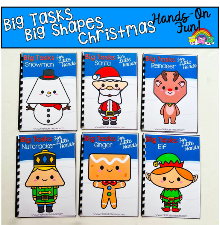Big Shapes Tasks For Little Hands Christmas Edition