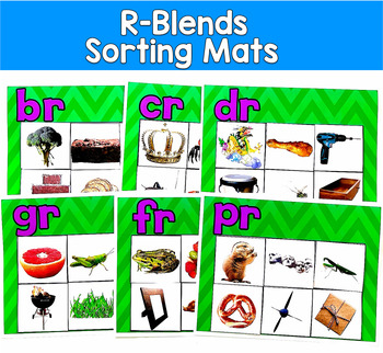 R Blends Sorting Mats & Task Cards | Phonics Real Photos | SLP SPED Speech