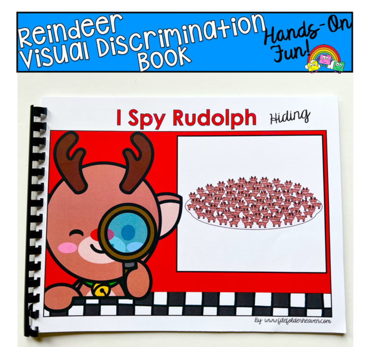 Christmas Visual Discrimination Activity | Reindeer Theme | Special Ed