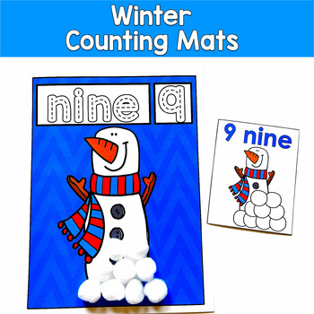 Winter Counting Mats | Numbers 1-10 Fine Motor | Math OT SPED Autism PreK