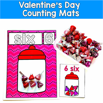 Valentine's Day Counting Mats | Numbers 1-10 Fine Motor | Math OT SPED PreK
