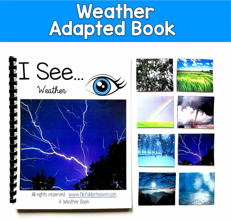 Weather Adapted Book | Real Photos Inferencing Attributes | SLP SPED Autism