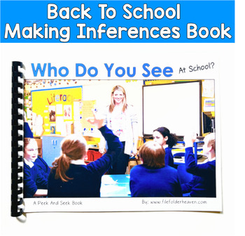 Back to School Inferencing Adapted Book | People at School WHO | SLP SPED Autism