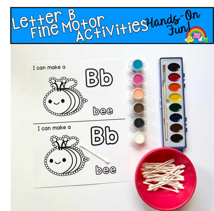 Letter B Q-Tip Painting | Fine Motor Alphabet Activity | Special Education