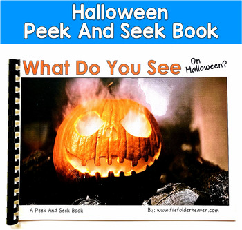 Halloween Adapted Book | Inferencing & Core Words | Real Photos SLP SPED Autism