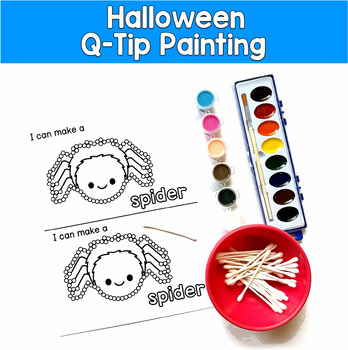 Halloween Q-Tip Painting Activities | Fine Motor | PreK OT SPED Autism