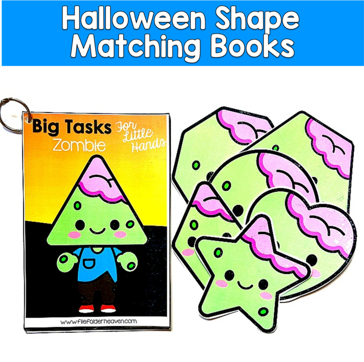 Halloween Shape Matching Books | Shapes to Silhouette | SLP SPED Autism PreK
