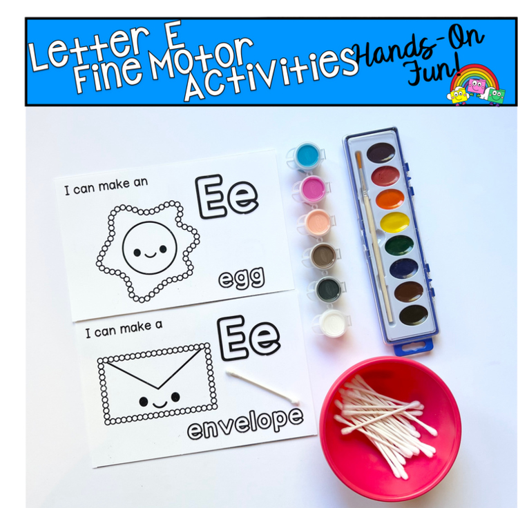Letter E Q-Tip Painting | Fine Motor Alphabet Activity | Special Education