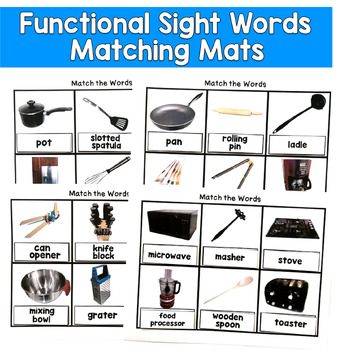 Functional Sight Words Kitchen Cooking | Real Photos Life Skills | SLP SPED