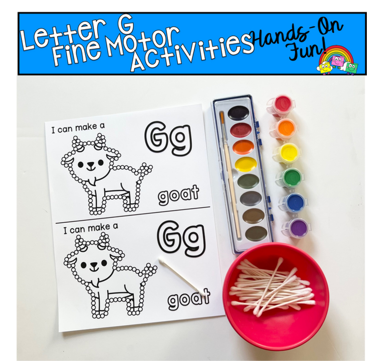 Letter G Fine Motor Q-Tip Painting