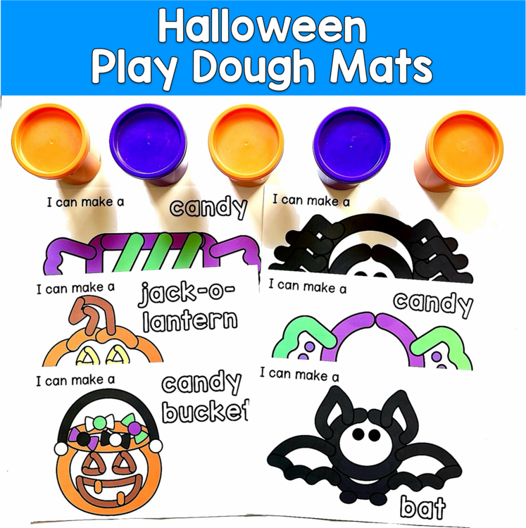 Halloween Play Dough Mats | Fine Motor Activity | Preschool Special Education