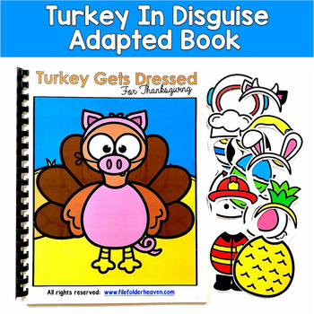 Turkey in Disguise Adapted Book | Thanksgiving Vocabulary Matching | SLP SPED