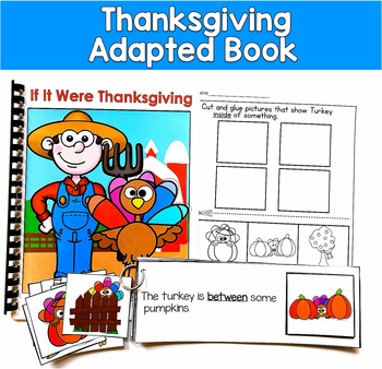 Thanksgiving Adapted Book | Prepositions WH Questions | SLP SPED Autism Speech