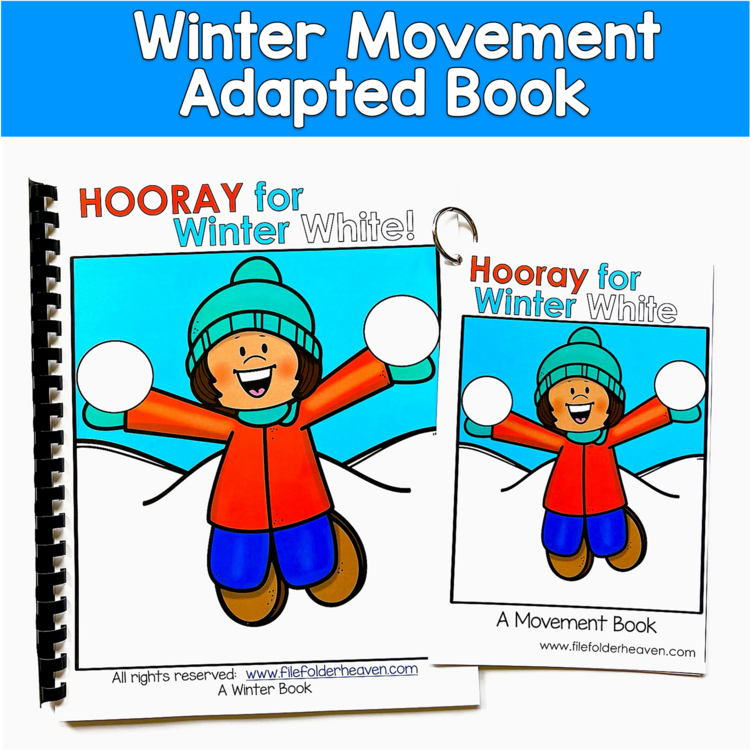 Winter Movement Adapted Book | Gross Motor WH Questions | SPED Autism OT PreK
