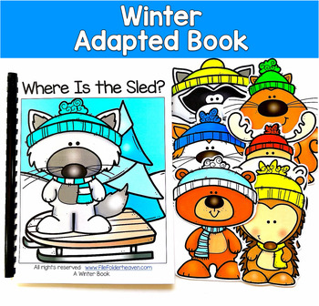 Winter Adapted Book | WH Questions Sequencing Prepositions | SLP SPED Autism