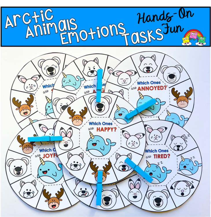 Arctic Animals Emotions Task Cards | Feelings & SEL Activities