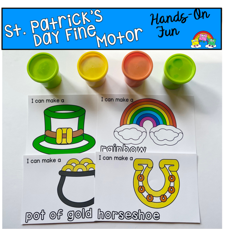 St. Patrick's Day Play Dough Mats | Fine Motor Activity | March Special Ed