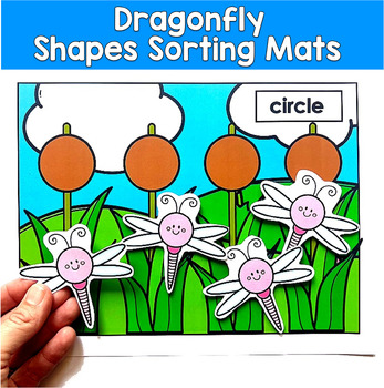 Dragonfly Shape Sorting Mats | 2D Shapes Spring | SLP SPED Autism PreK Centers