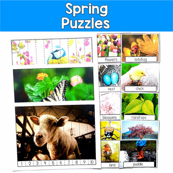 Spring Number Puzzles Real Photos | Sequencing 1-10 | SLP SPED Autism