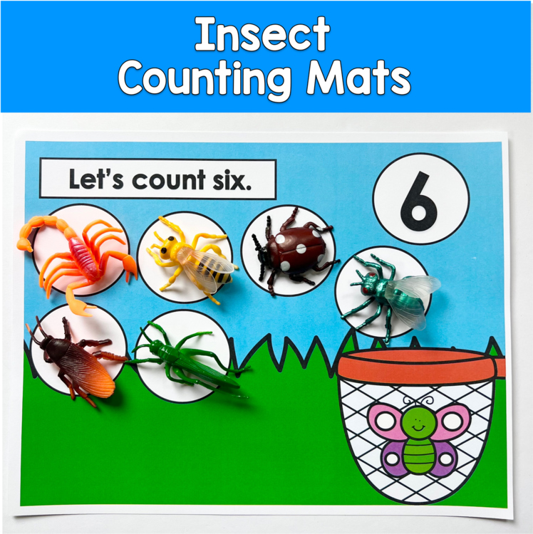 Insect Counting Mats 1–10 | Bugs Math Centers | Spring Counting Activity