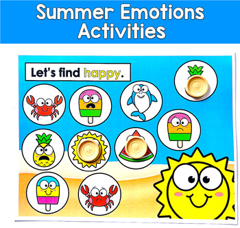 Summer Emotions Activities | No Prep SEL Feelings Identification | SLP SPED