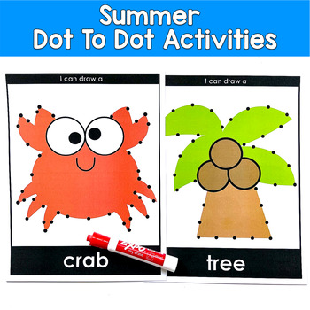 Summer Dot to Dot Fine Motor Activities | Pencil Grip Pre-Writing | OT SPED OT