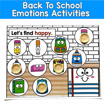 Back to School Emotions Activities | No Prep SEL Feelings | SLP SPED Counselor