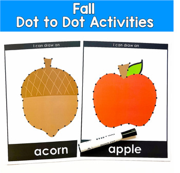 Fall Dot to Dot Fine Motor Activities | Pre-Writing Pencil Grip | OT SPED Autism