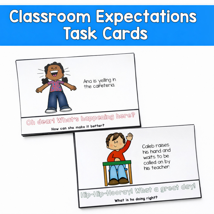 Classroom Expectations Discussion Cards | SEL & Behavior Review