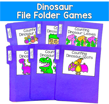 Dinosaur File Folder Games For Number Recognition And Basic Counting Skillls