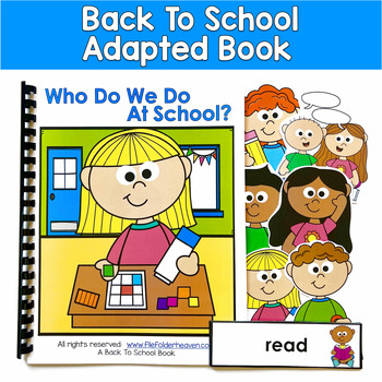 Back to School Adapted Book | Core Word WHAT Verbs Actions | SLP SPED Autism